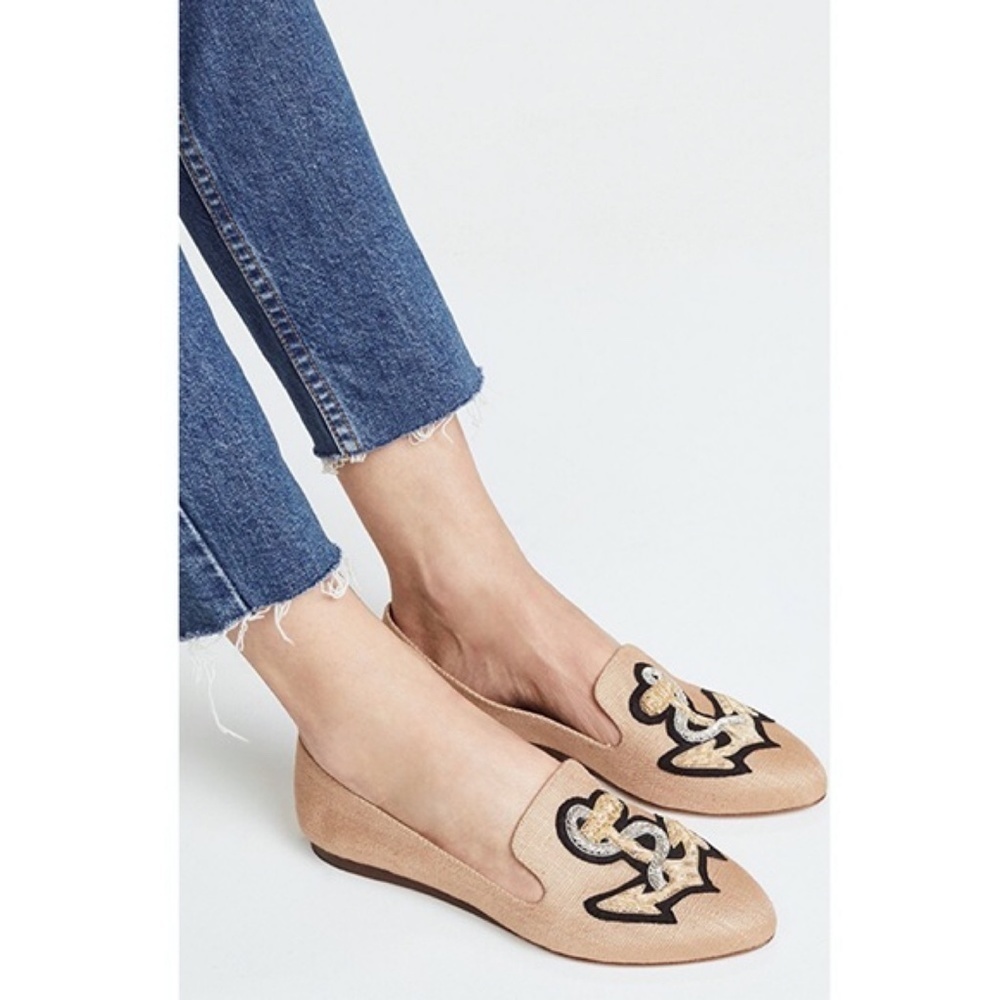 NEW Veronica Beard Griffin Loafer Anchor Patch 6.5